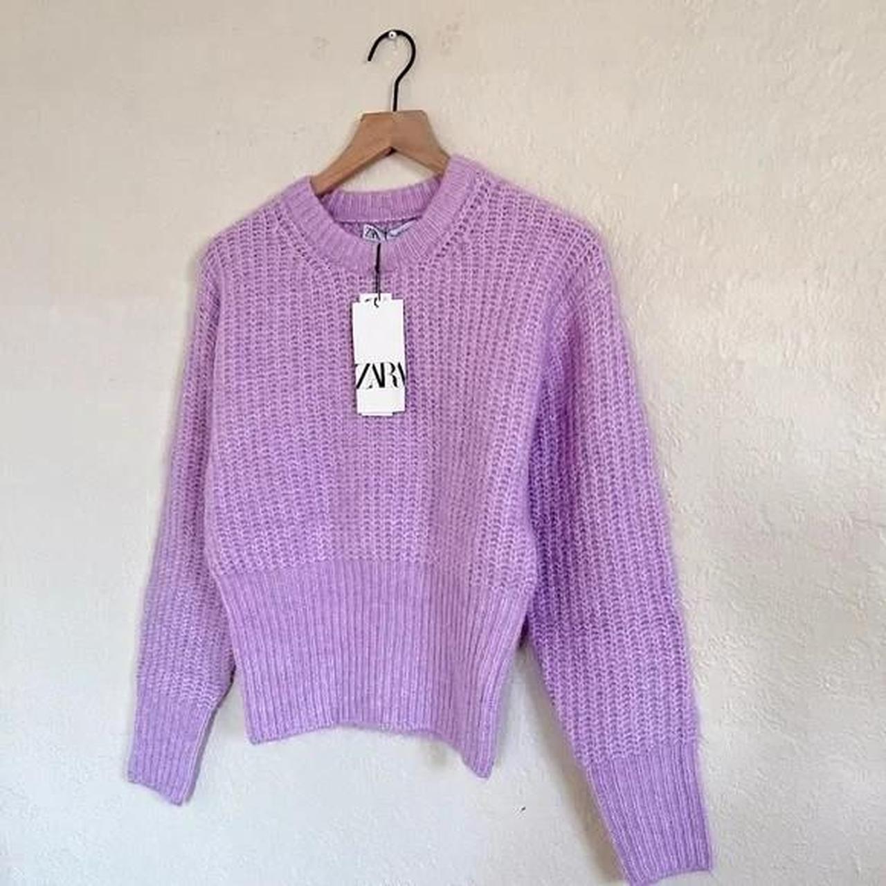 ZARA BLOGGERS FAVOURITE LILAC SOFT RIB KNIT