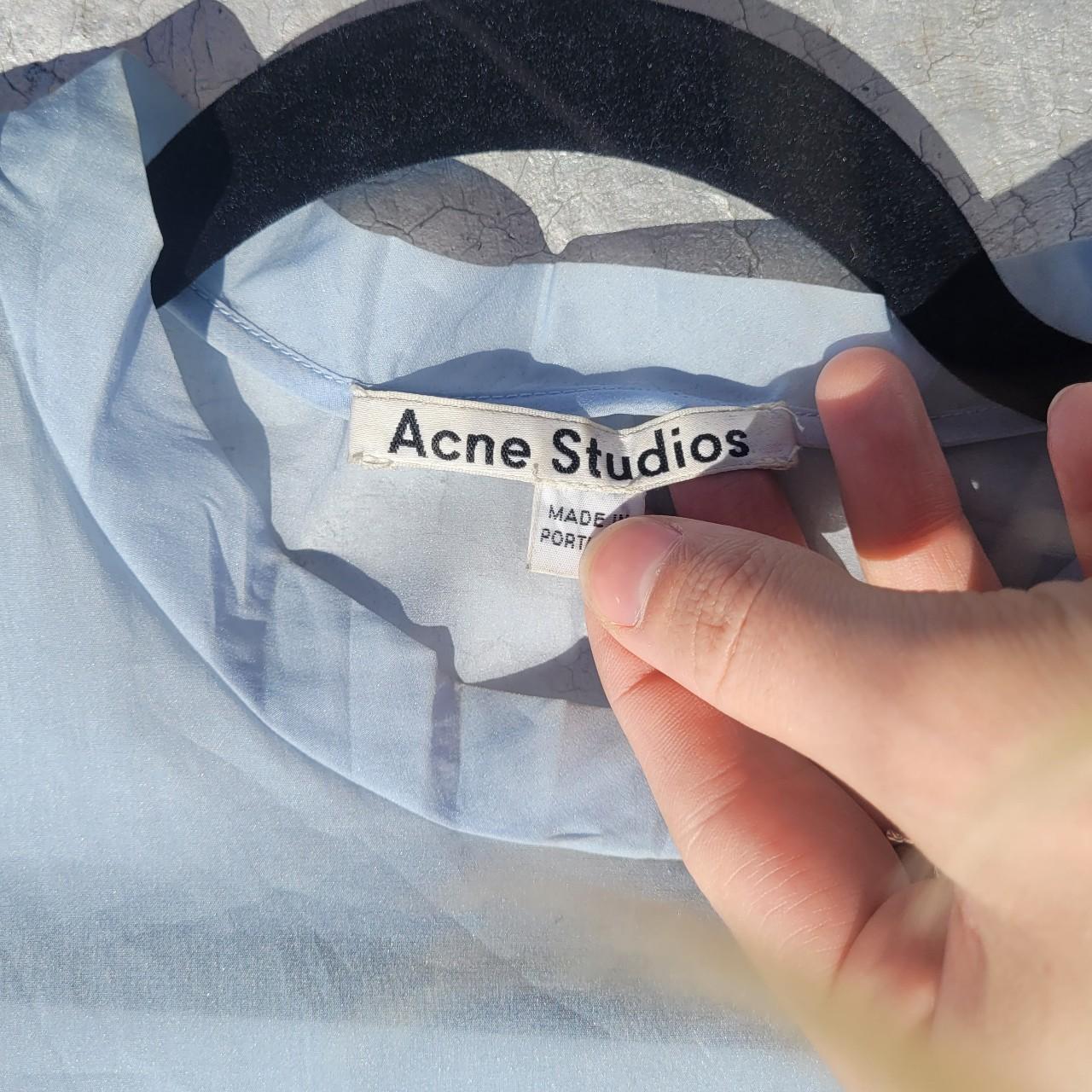 acne studios sheer "poplin" blouse polyester size L Depop