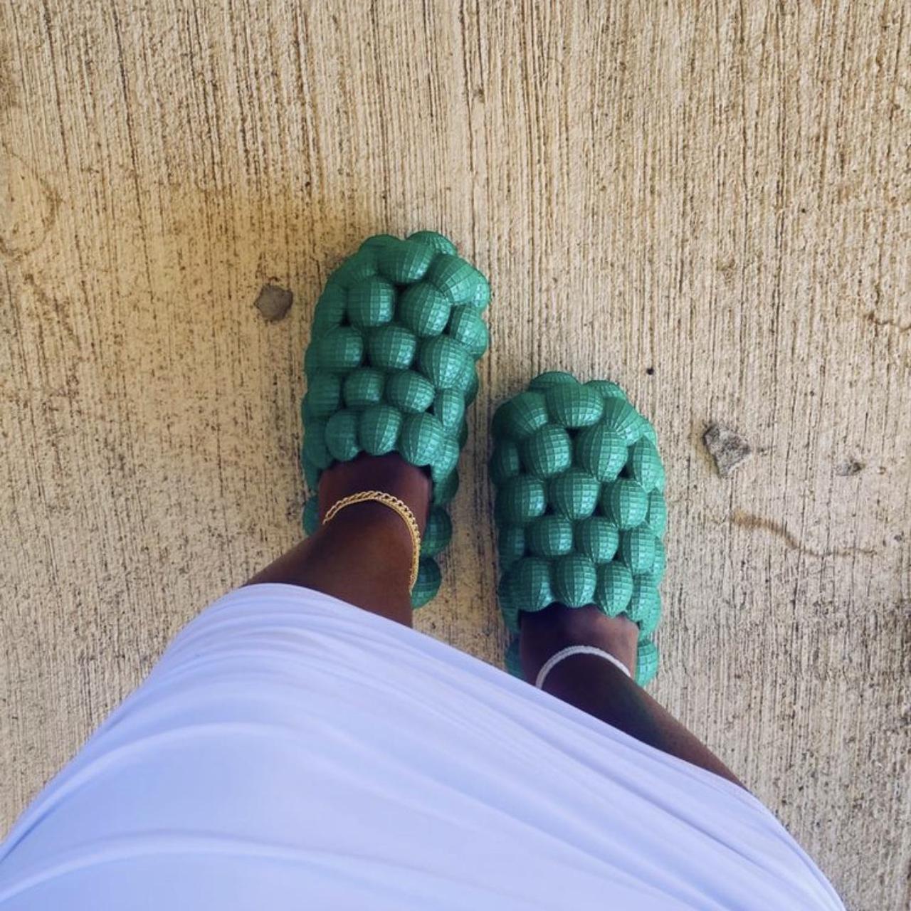 Men's Green Slides Depop