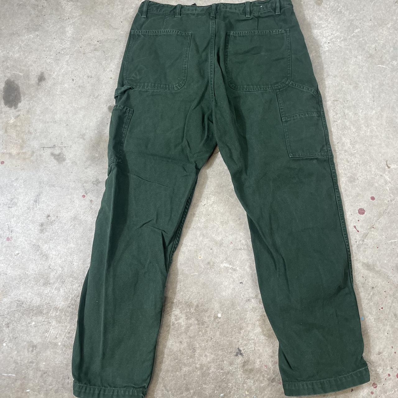 Zara Men's Green and Khaki Jeans | Depop