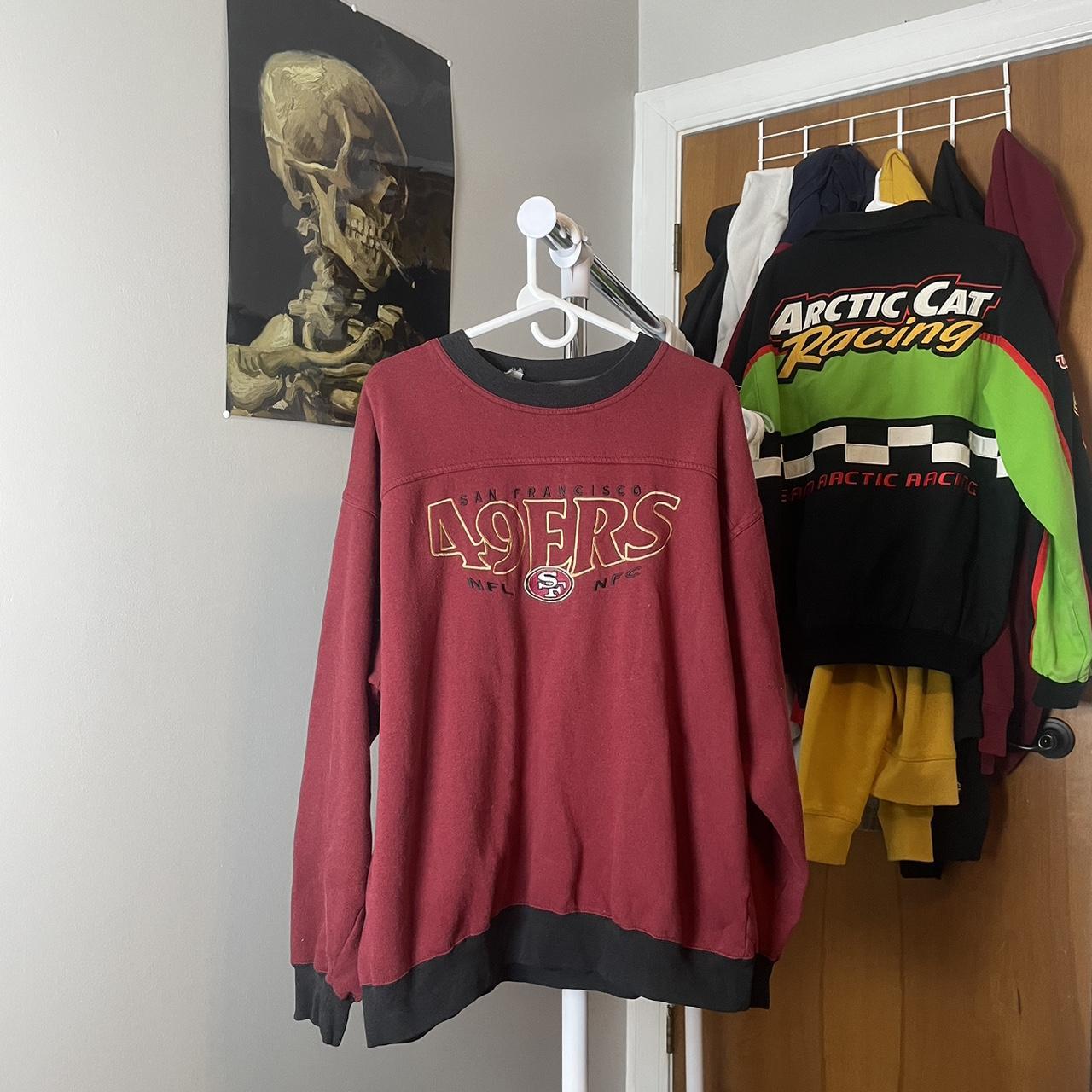 san francisco 49ers crewneck sweatshirt nfl - Depop