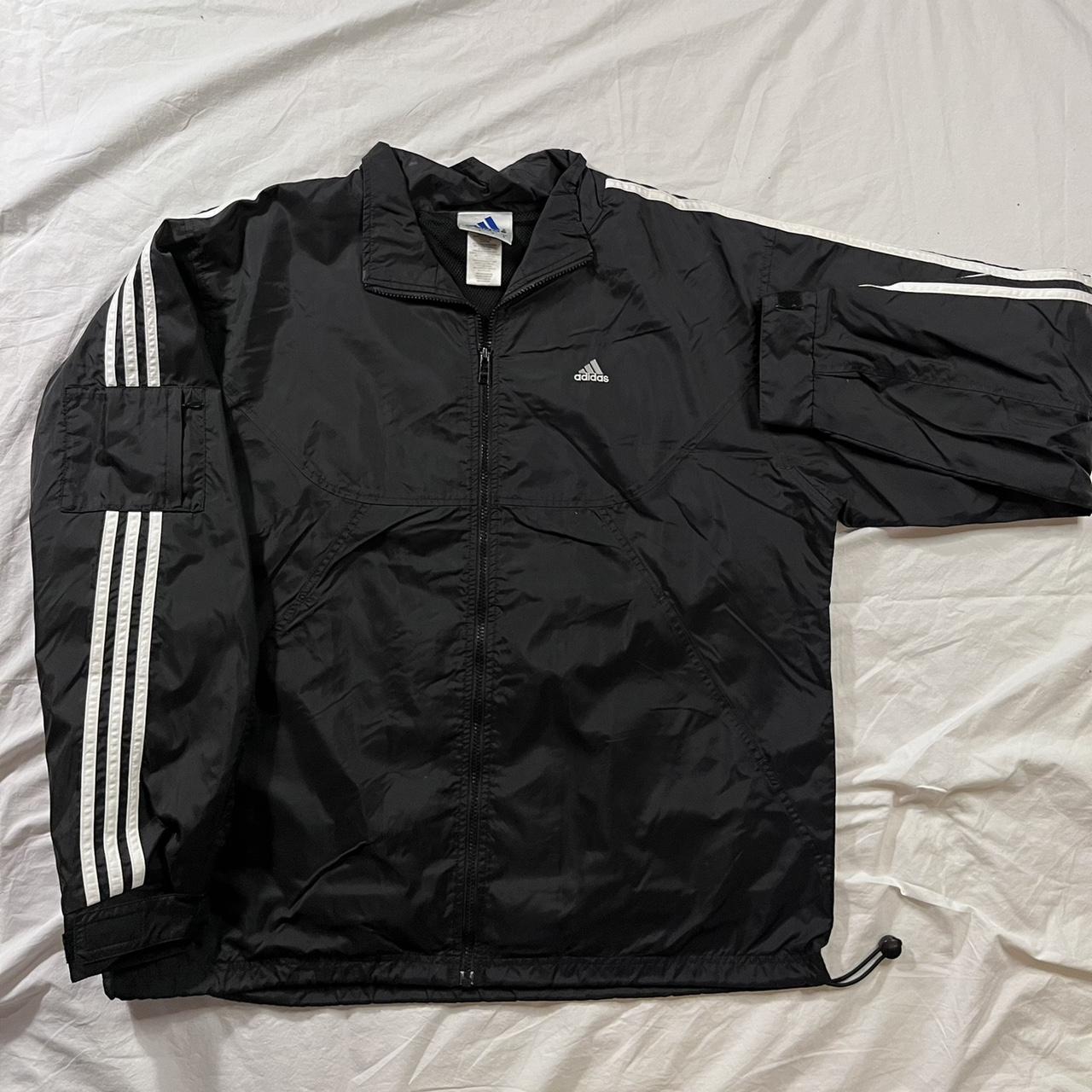 90’s Vintage Adidas Black Windbreaker #Vintage... - Depop