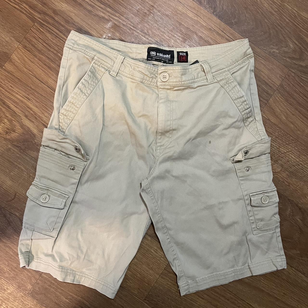 Y2K Cyber-Cargo Baggy Ecko Shorts 💼 Size:... - Depop