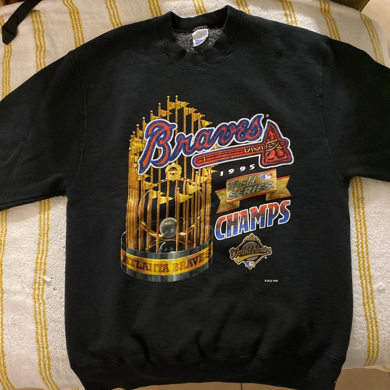 Vintage ATLANTA BRAVES Crew Neck sweatshirt - Depop