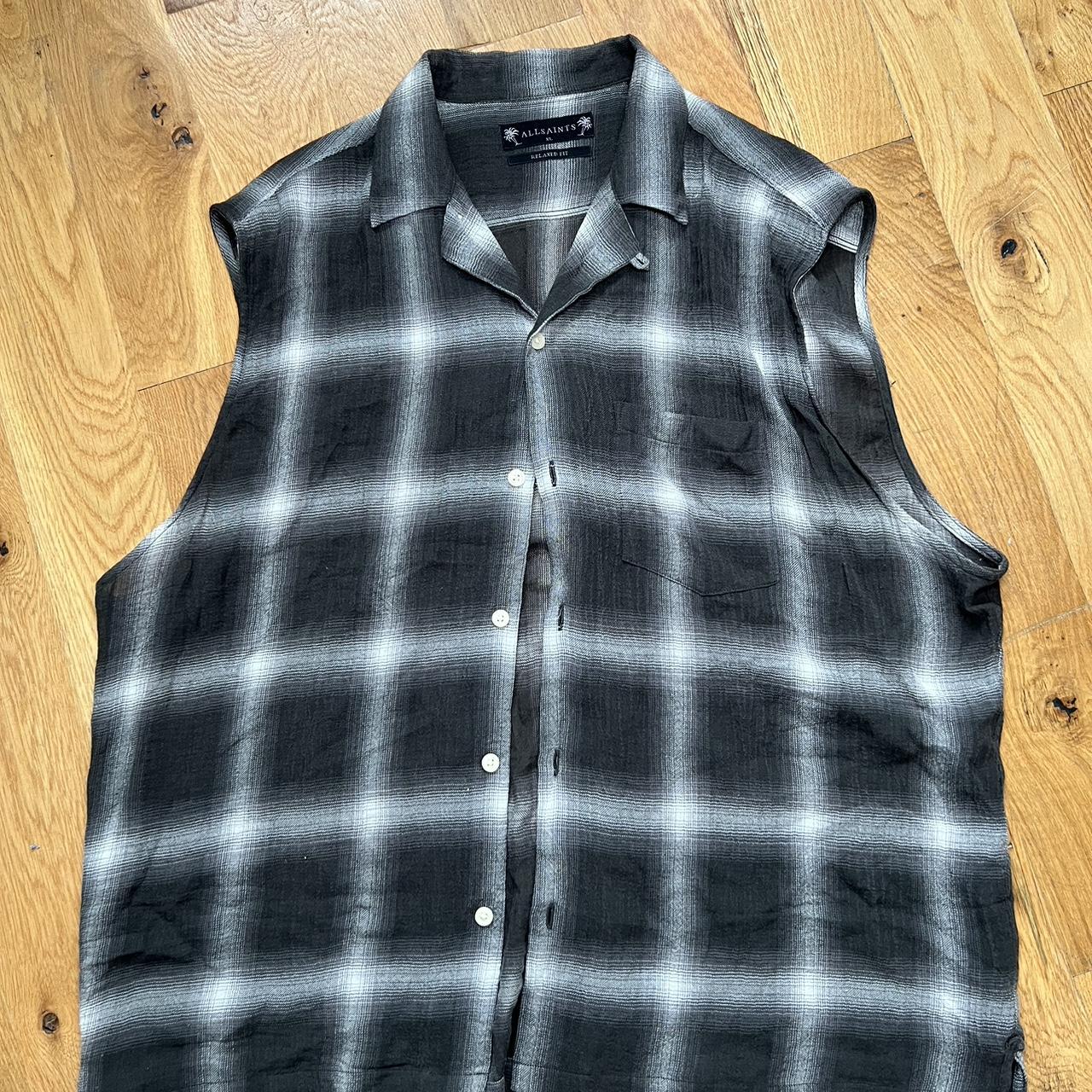 All Saints cut off button up. Super light fabric,... Depop