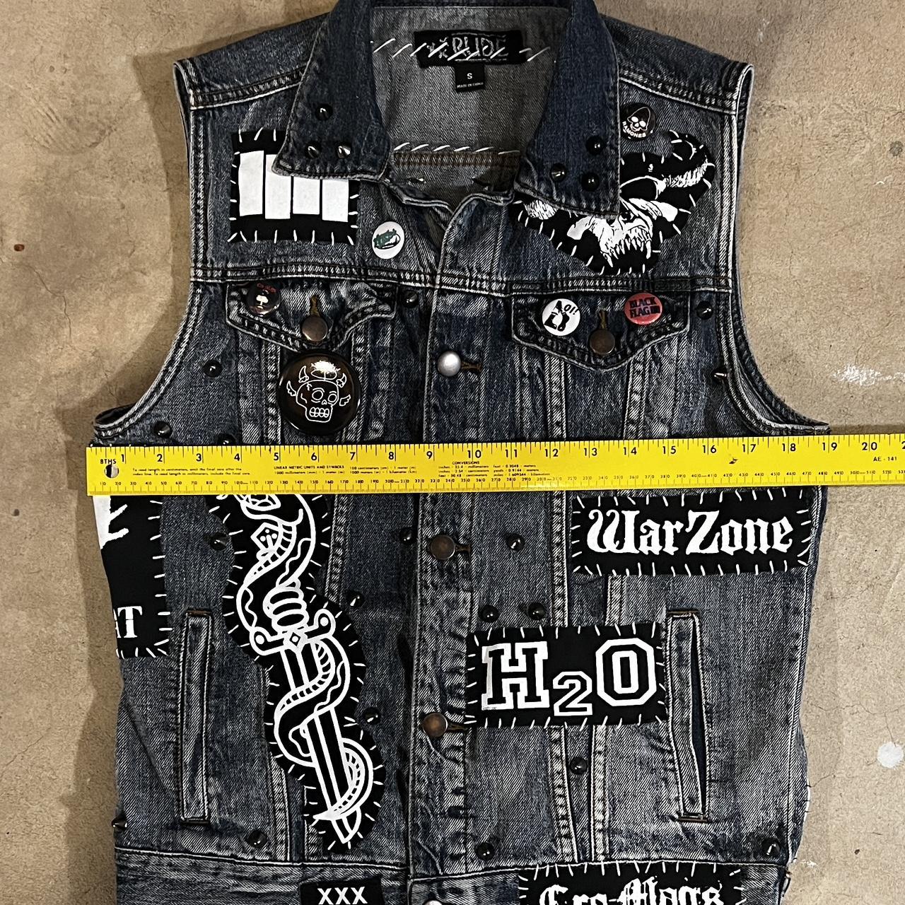 New custom hardcore punk battle vest. Studded biker