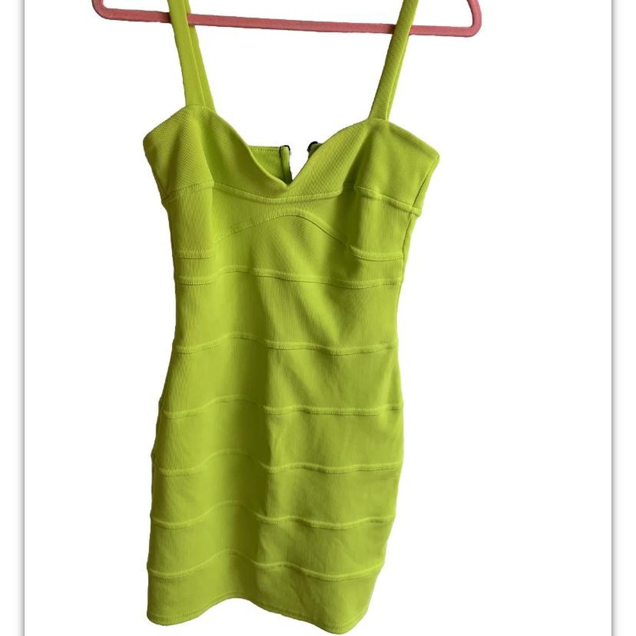 Neon green/yellow dress Size 10 Atmosphere Really... Depop