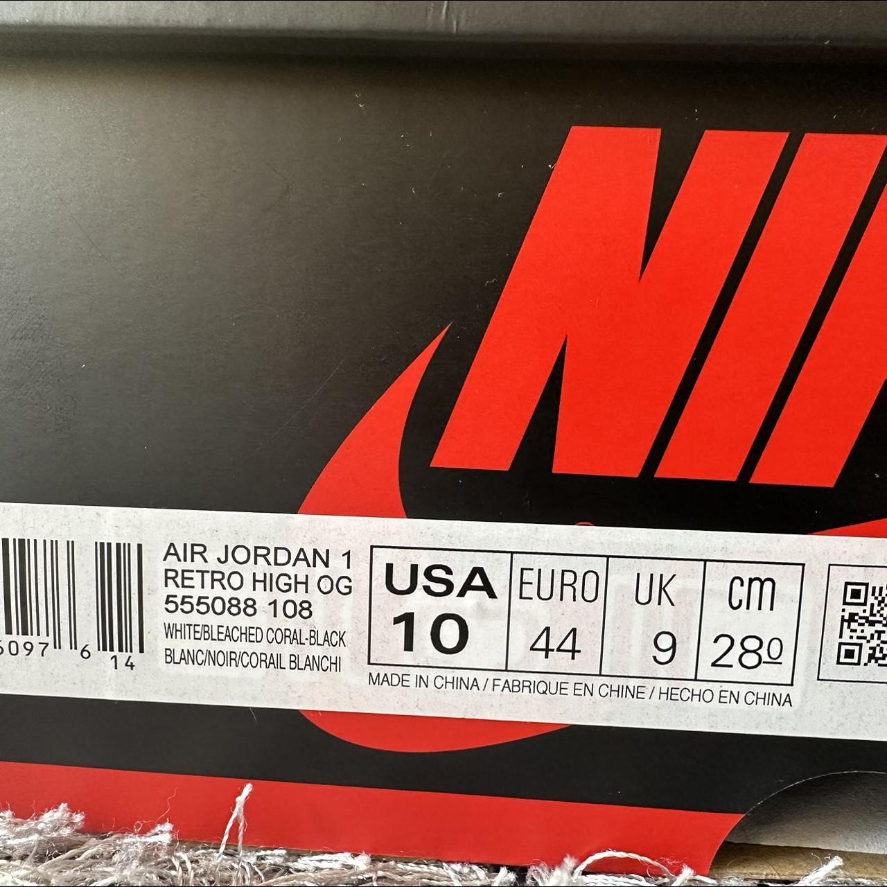 Jordan 1 Retro High OG Bleached Coral US 10 Brand... - Depop