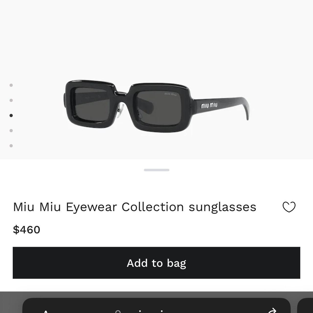 Miu Miu Women's Black Sunglasses | Depop