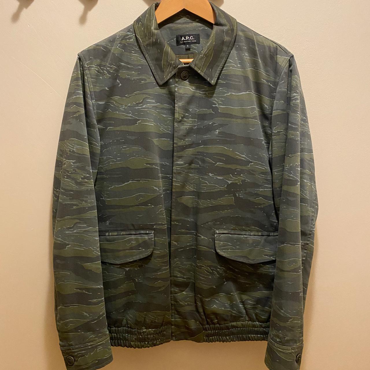 A.P.C. camo / military bomber jacket. Bought about... - Depop