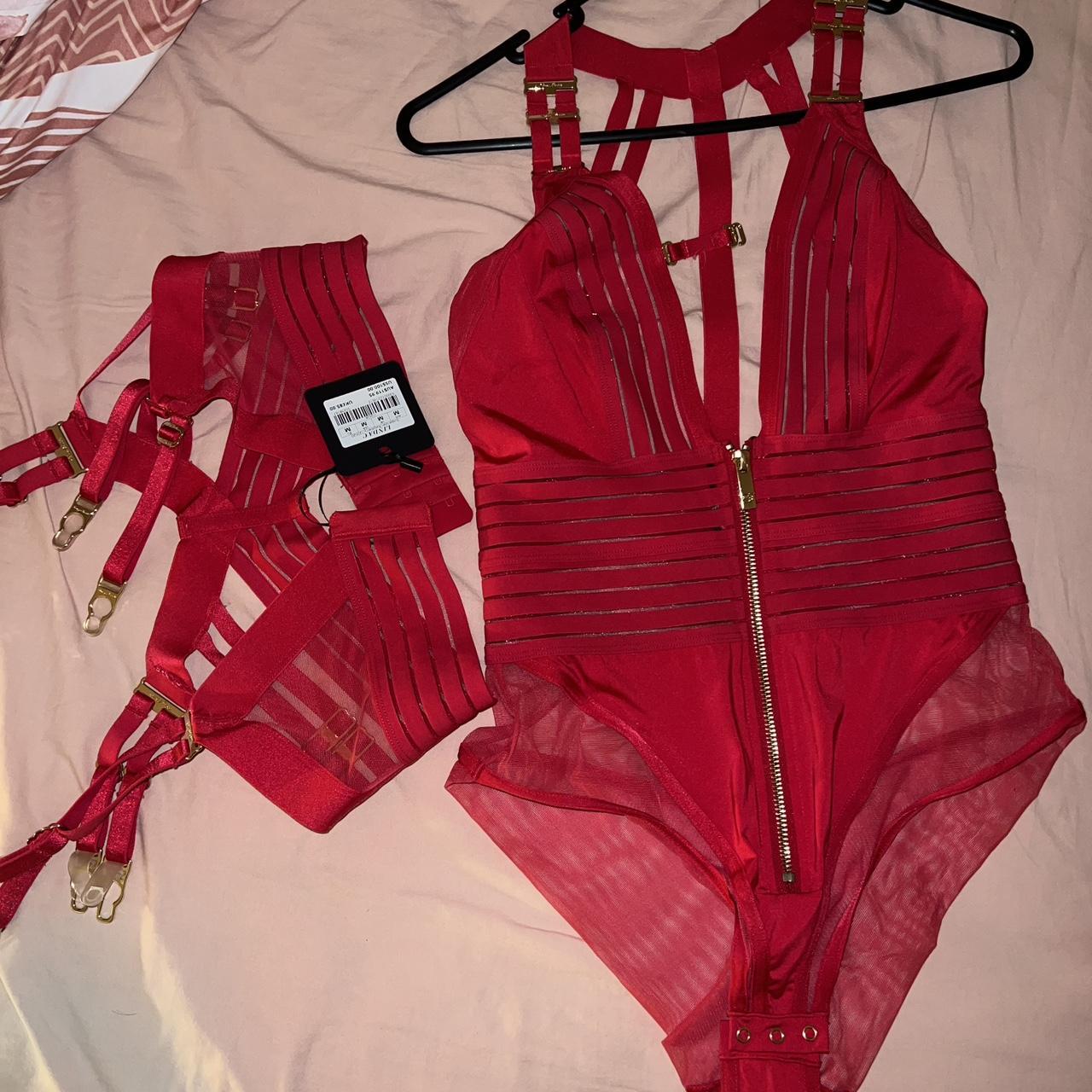 Honey Birdette Linda C Raspberry set Bodysuit and... Depop