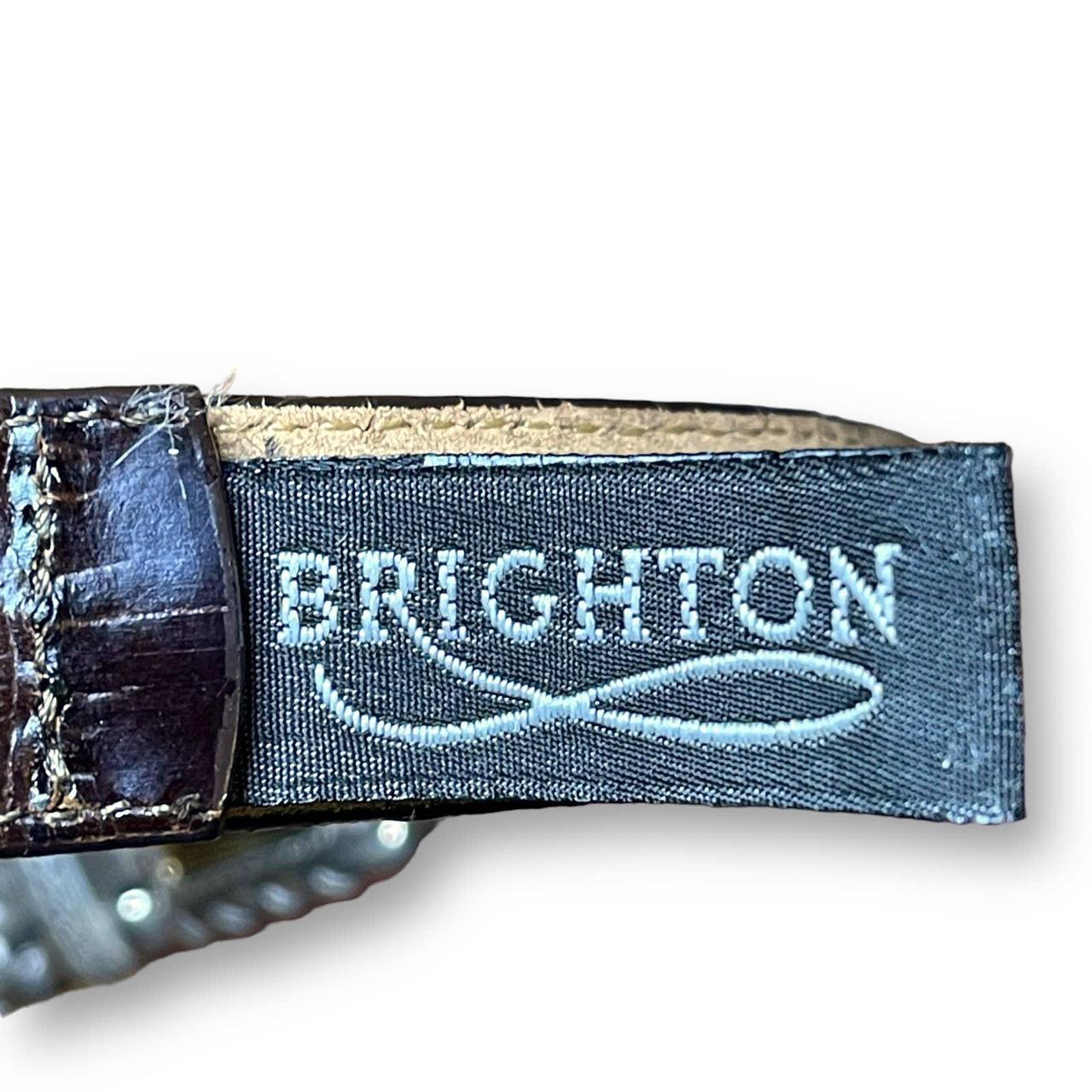 Brighton Vintage Belt - Brown Croc Embossed Leather