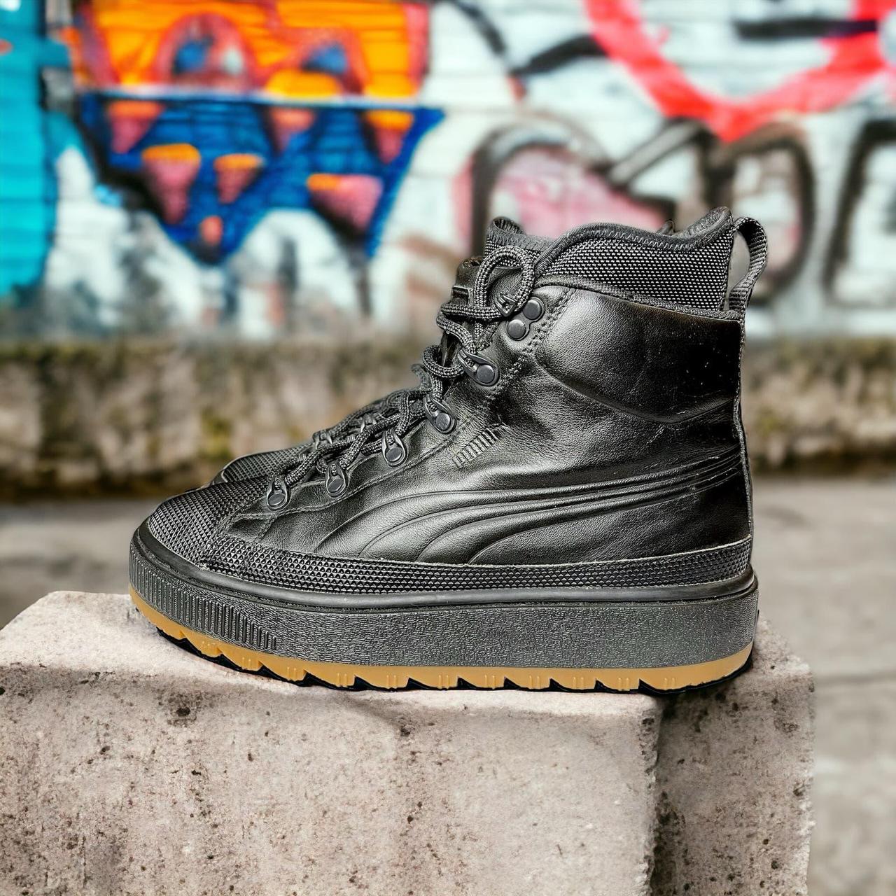 Puma The Ren Boot Big Kids Black Leather Water