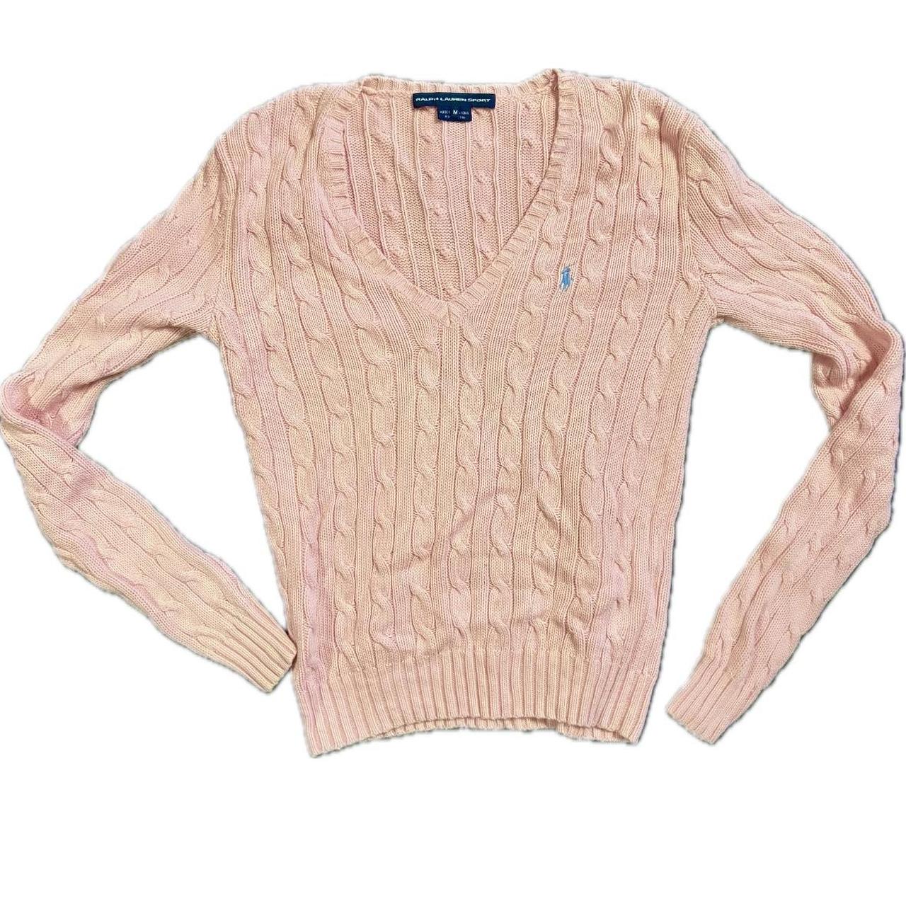 Ralph lauren-cable-knit-v-neck-jumper - Depop