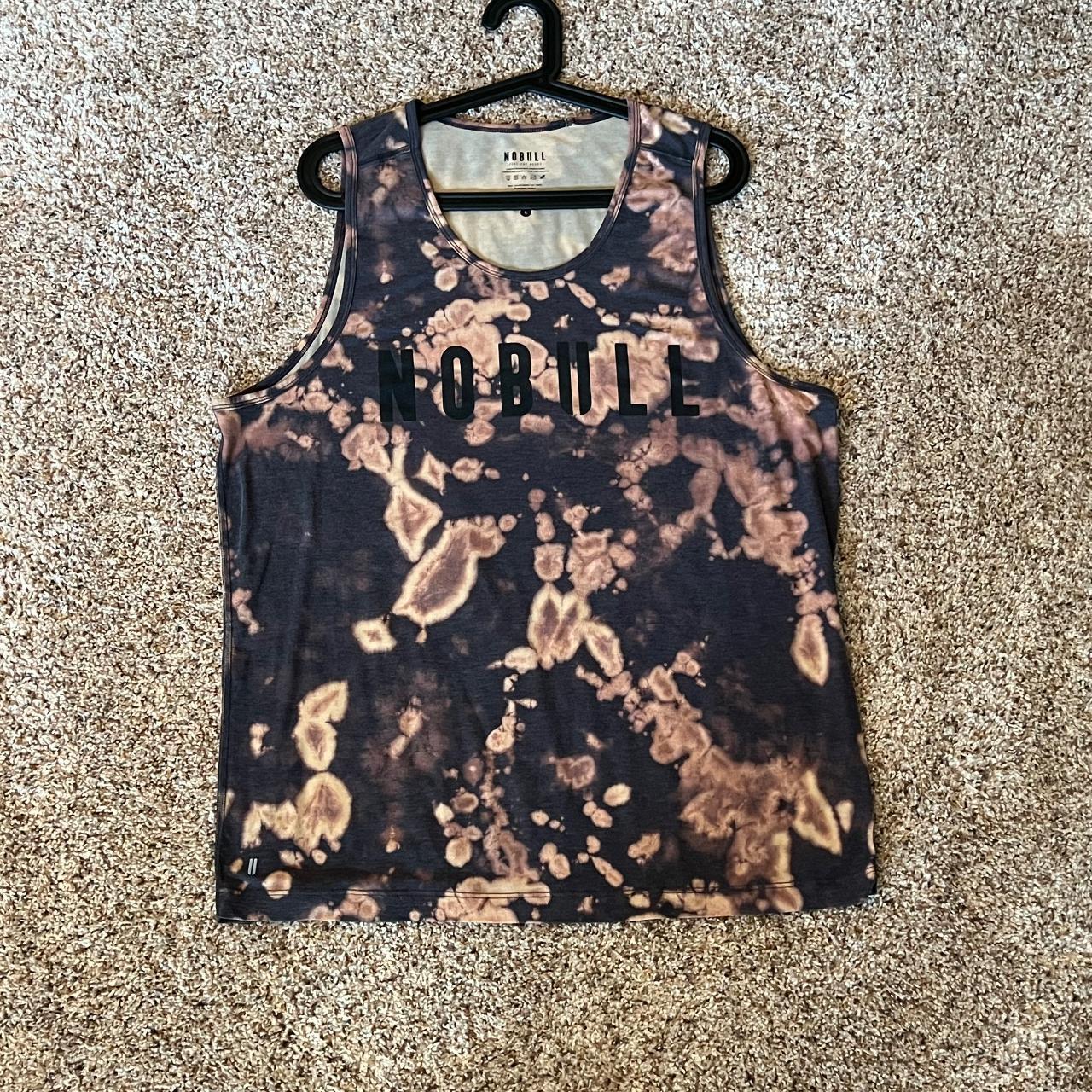 NOBULL Mens Tie Dye Tank Top Size Large Brown /... - Depop