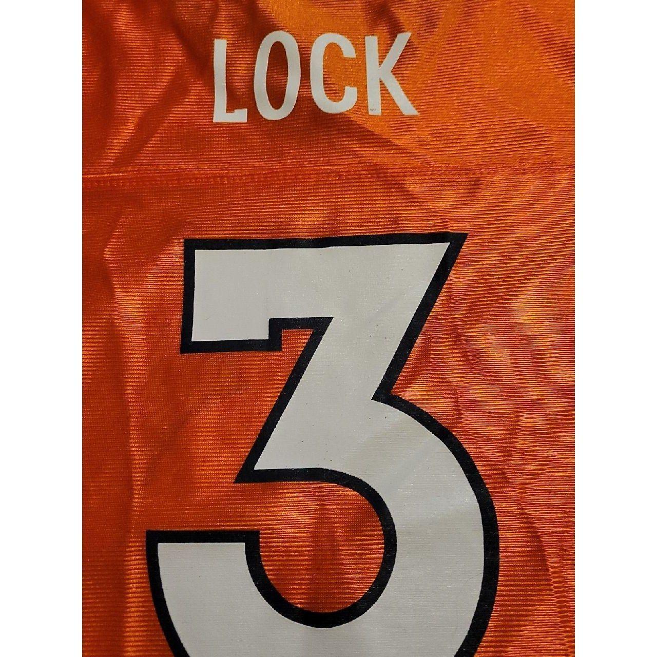 Denver Broncos￼ NFL Football Drew Lock jersey number 3 Sz L 14-16 Youth