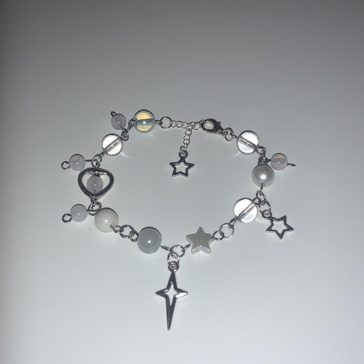 ♡STAR JEWELRY♡BRACELET Silver Star Bracelet, Adjustable Zicon Bracelet, Star