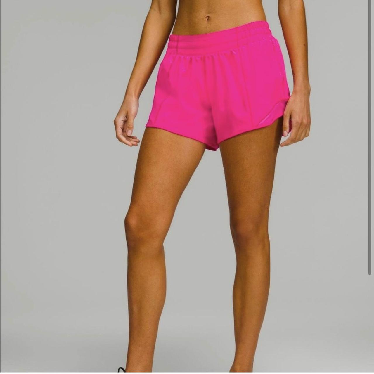 lululemon Hotty Hot Shorts Inseam 4” Low Rise Sonic Pink Size 8 NWT!