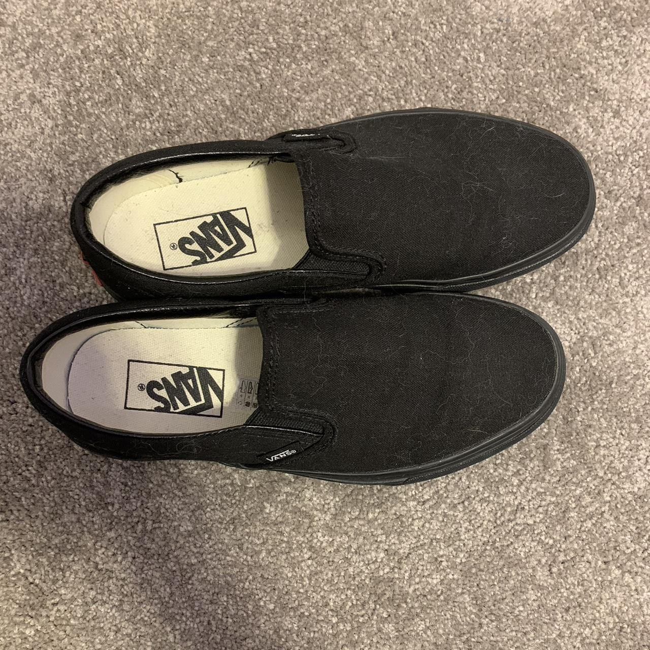 black vans - never worn W7 (shoes will be lint... - Depop