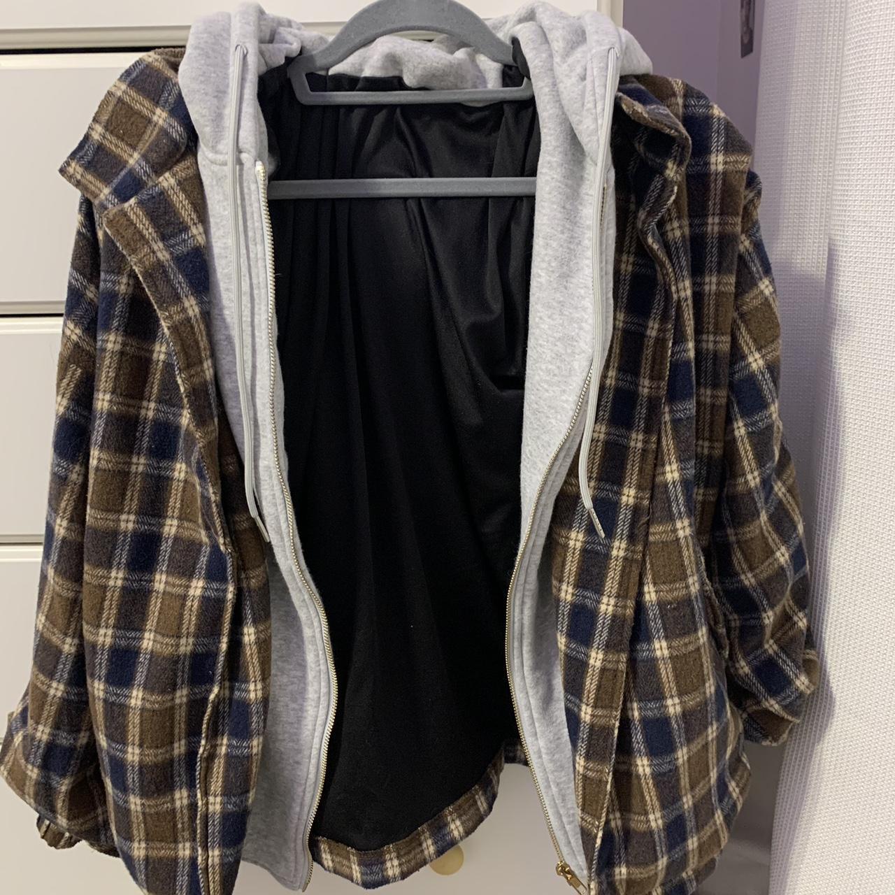 earthy heavy flannel sweatshirt - worn once #flannel... - Depop