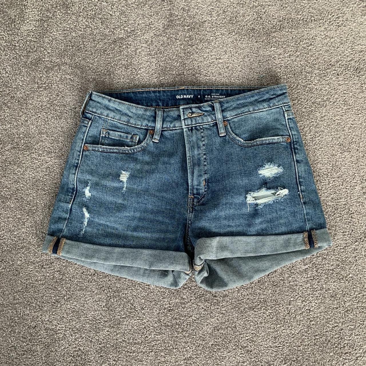 Old Navy denim shorts - never worn - high waisted -... - Depop