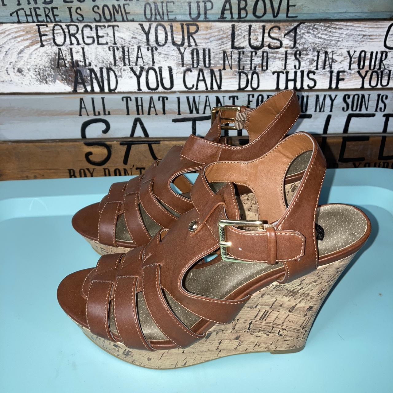 G by Guess Wedge sandals Size 8 medium foot width. Depop