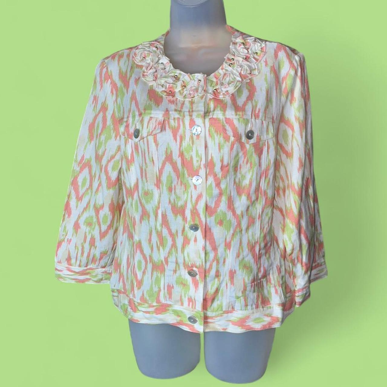 Ruby Rd. Women's Lightweight Jacket - Orange/Gree… - image 1