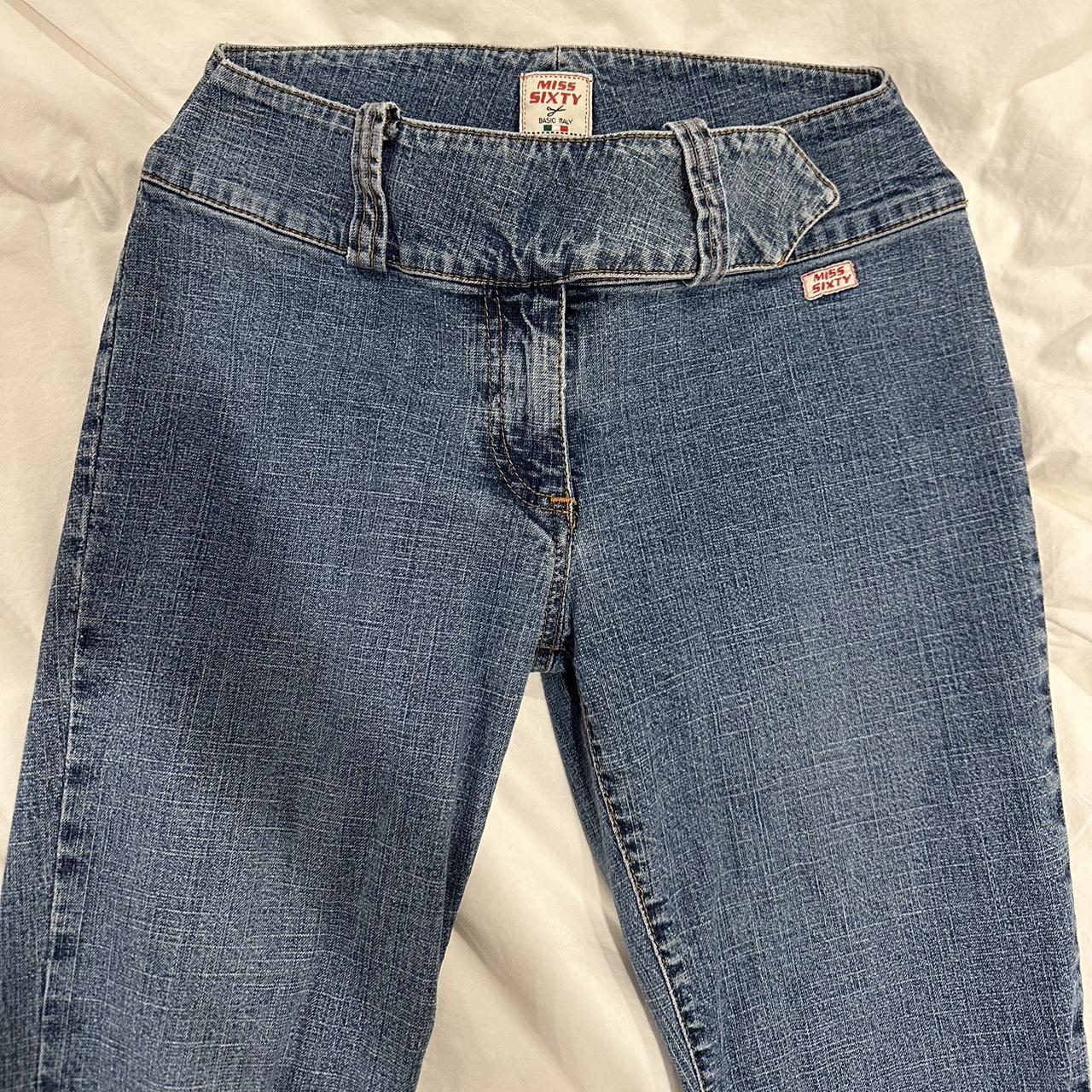 MISS SIXTY VINTAGE BELT JEANS WITH ZIPPER... - Depop