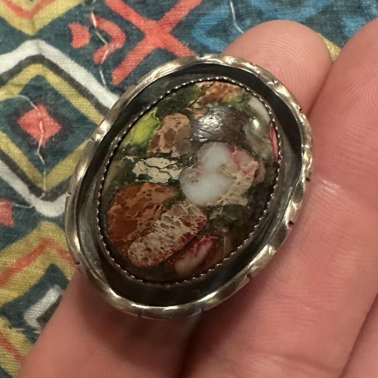 Women's Ring - Silver/Multi – Whimsical chunky si… - image 1