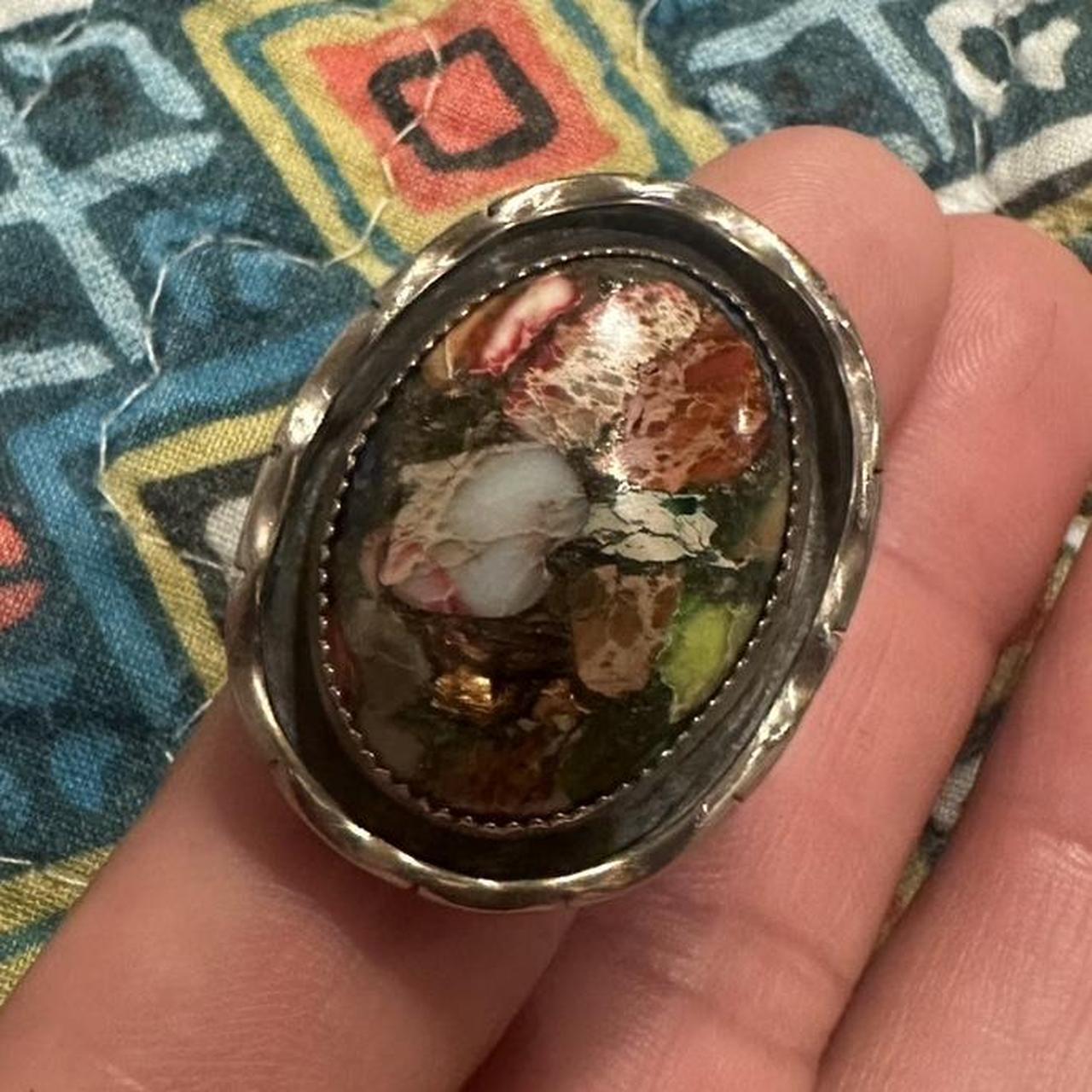 Women's Ring - Silver/Multi – Whimsical chunky si… - image 2