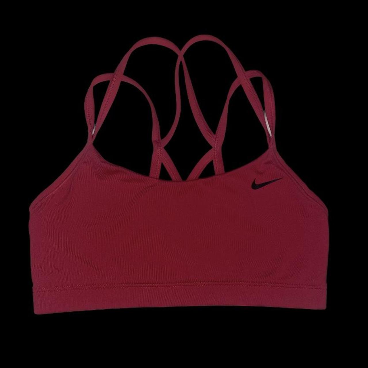 Nike Women's Pink And Black Bra | Depop