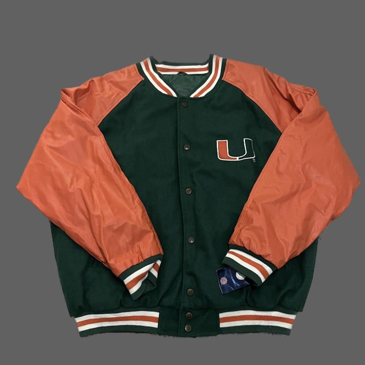 Miami Varsity Jacket Green / Orange