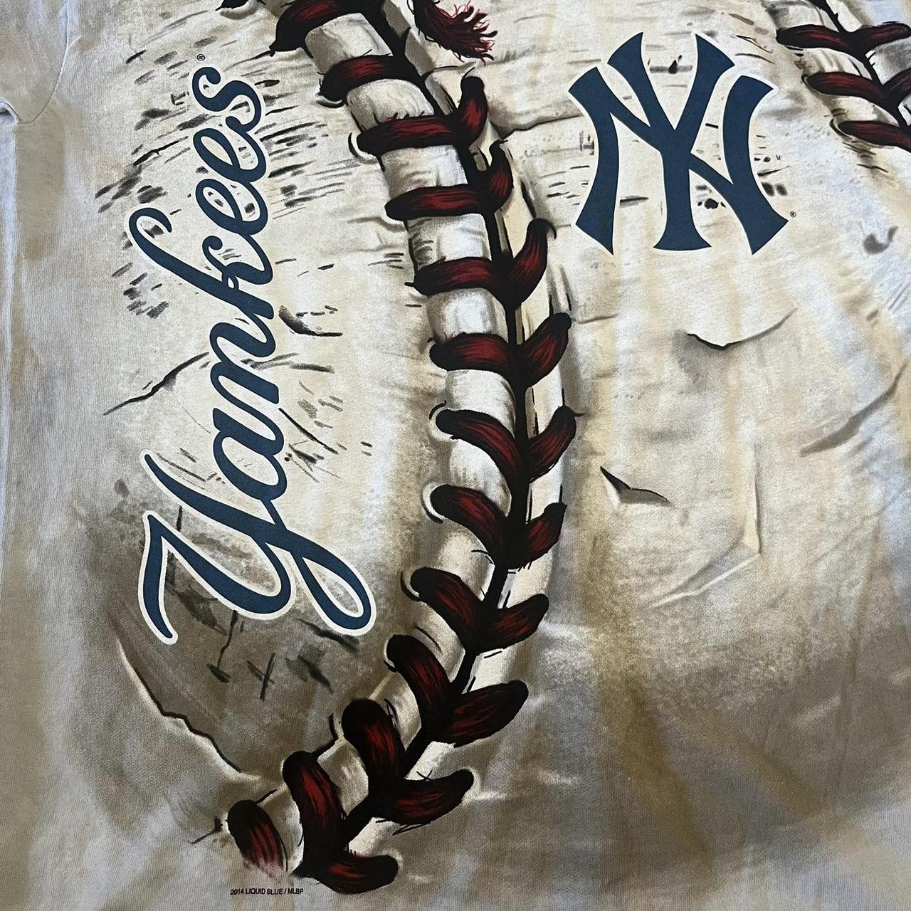 2014 New York Yankees Liquid Blue all over - Depop