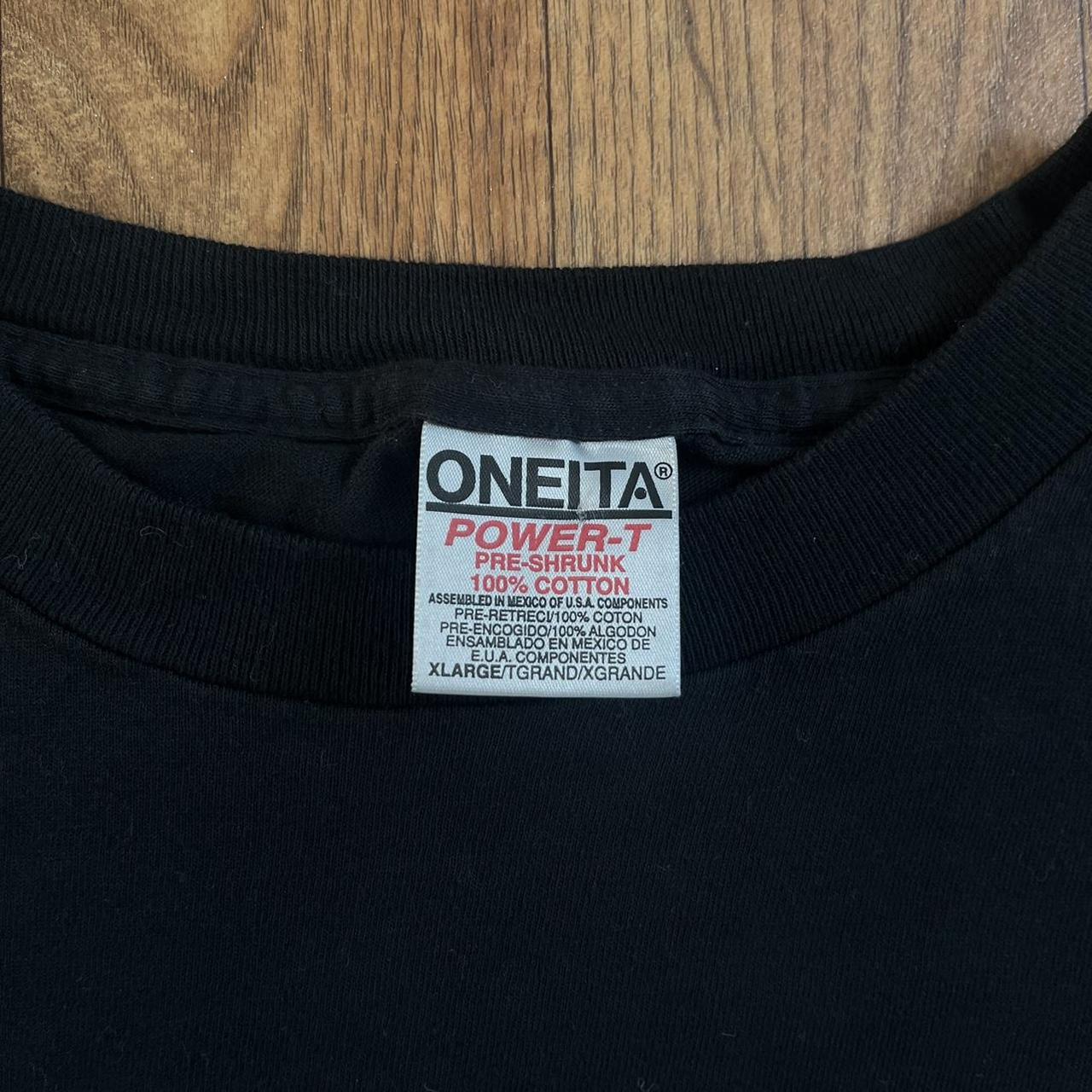 Oneita Men's Black T-shirt | Depop