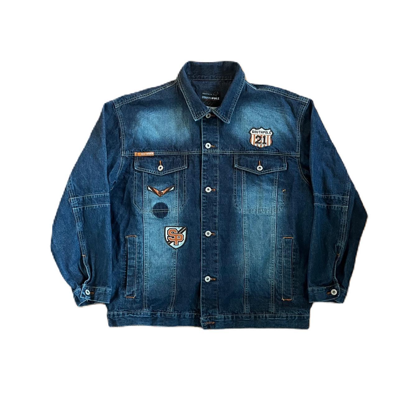 y2k ssial faded denim jacket