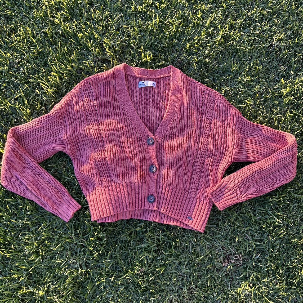 Hollister Co. Women's Pink Cardigan Depop