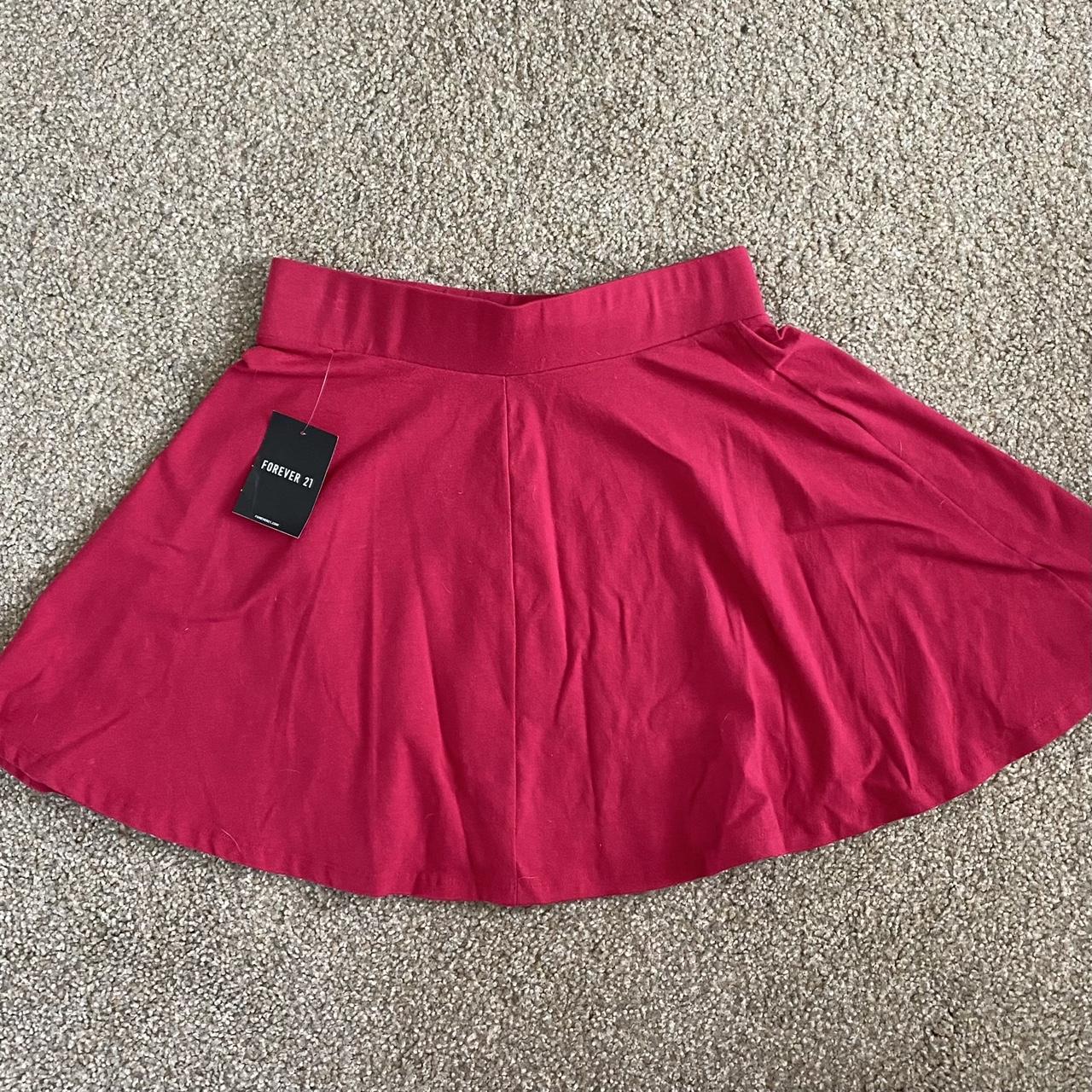 Forever 21 Women's Red Skirt | Depop