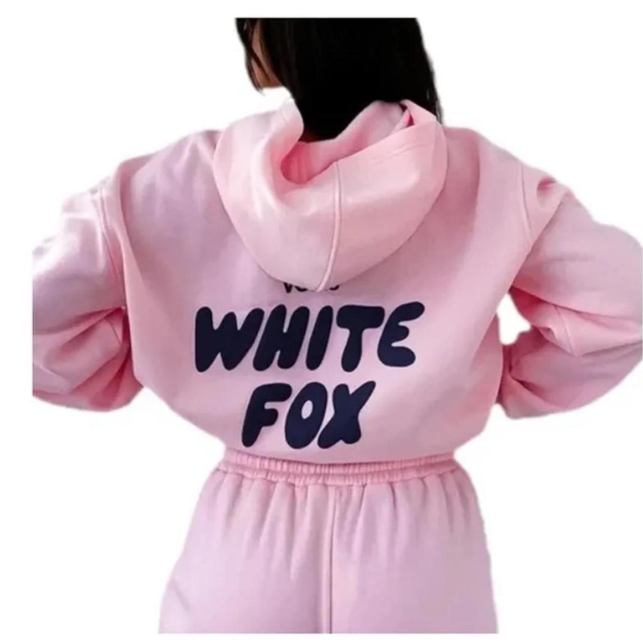 pink white fox hoodie - brand new - can ship asp - Depop