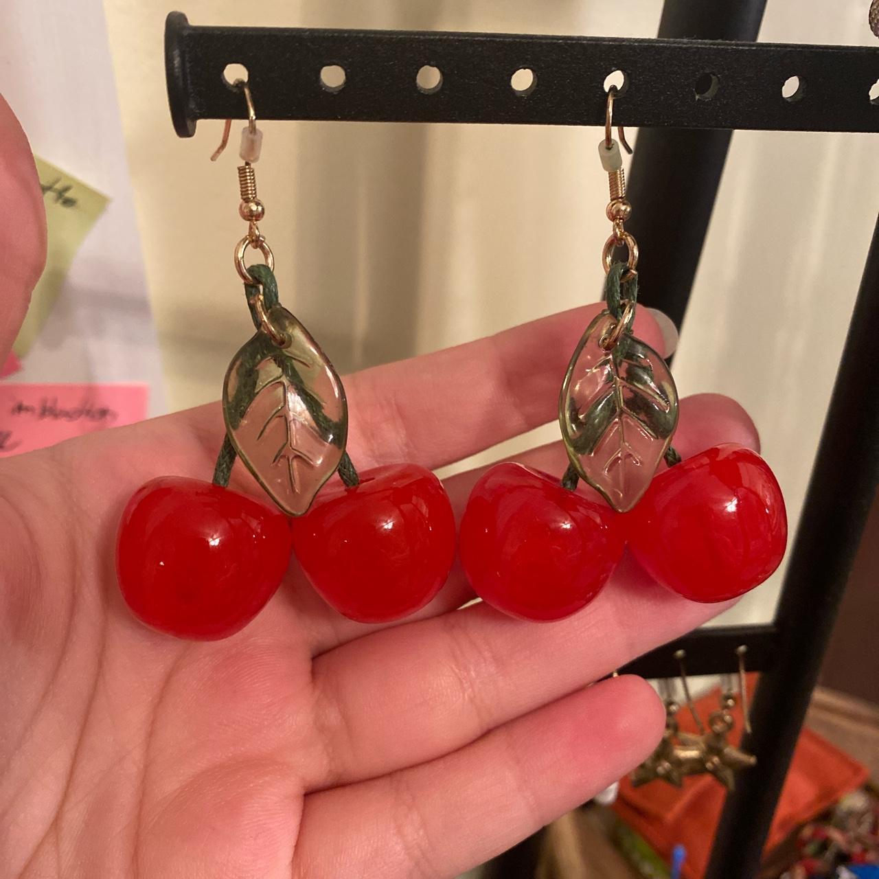 Hot topic store cherry earrings