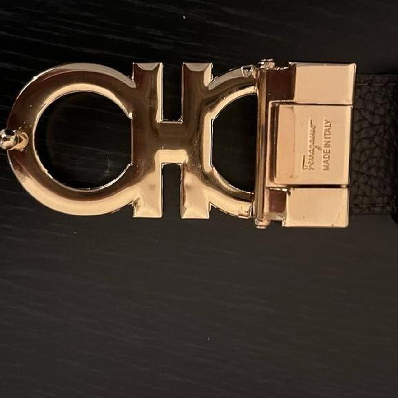 ferragamo belt black gold