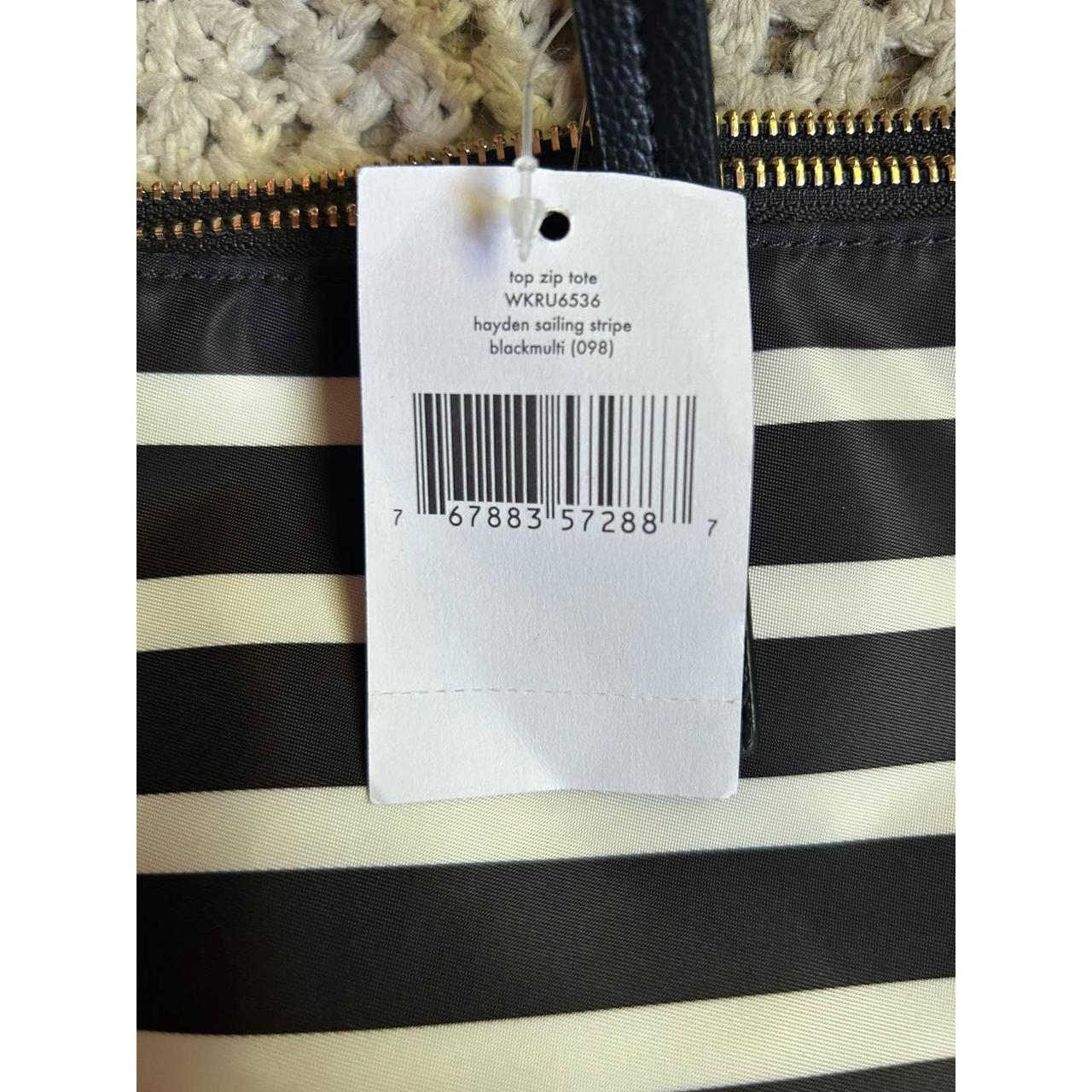 Hayden sailing stripe top best sale zip tote