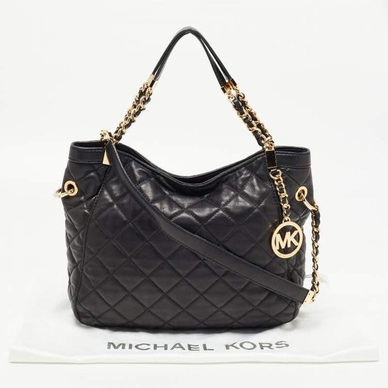 Black quilted shop michael kors purse