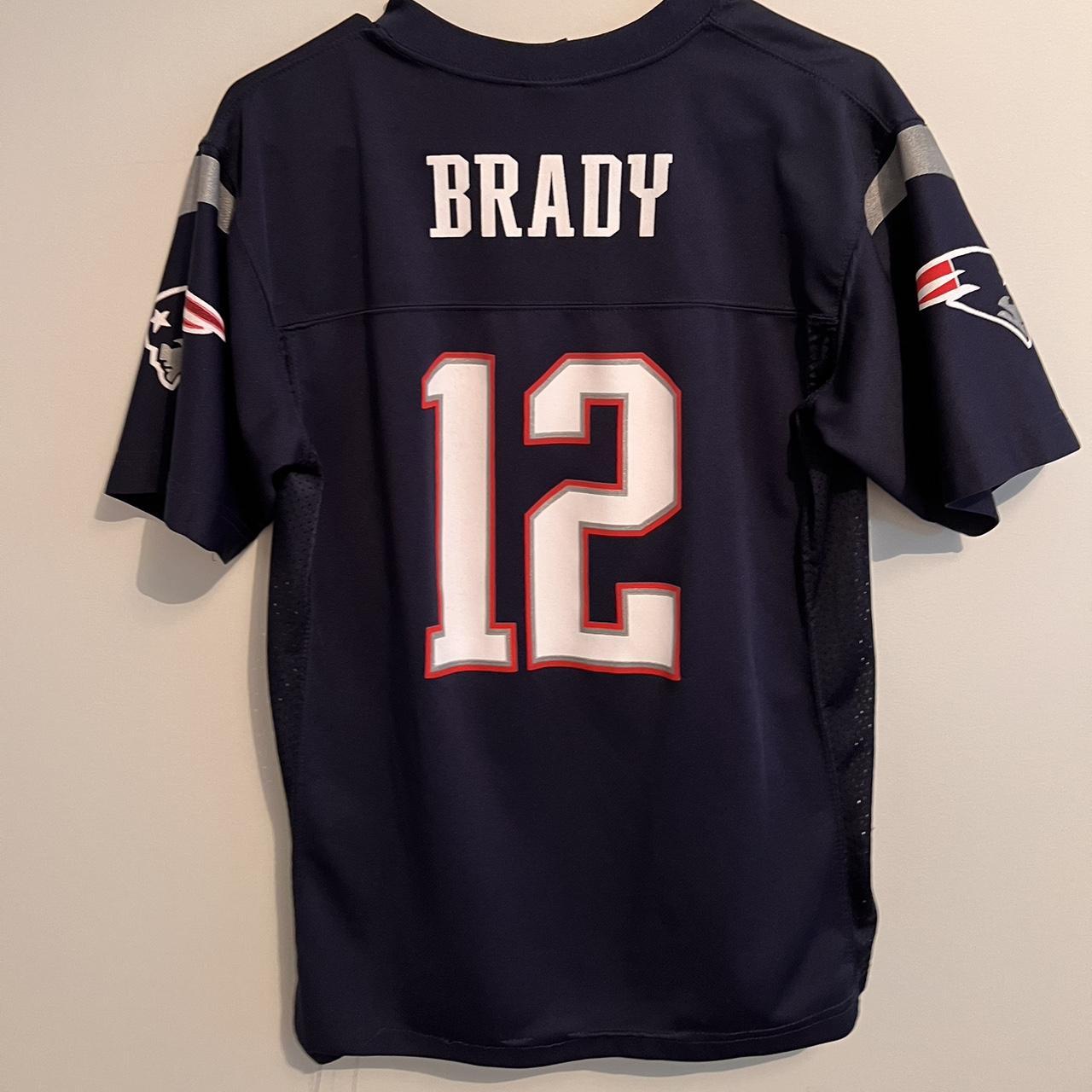 Tom Brady Patriots Jersey Boy's Size Medium - Depop