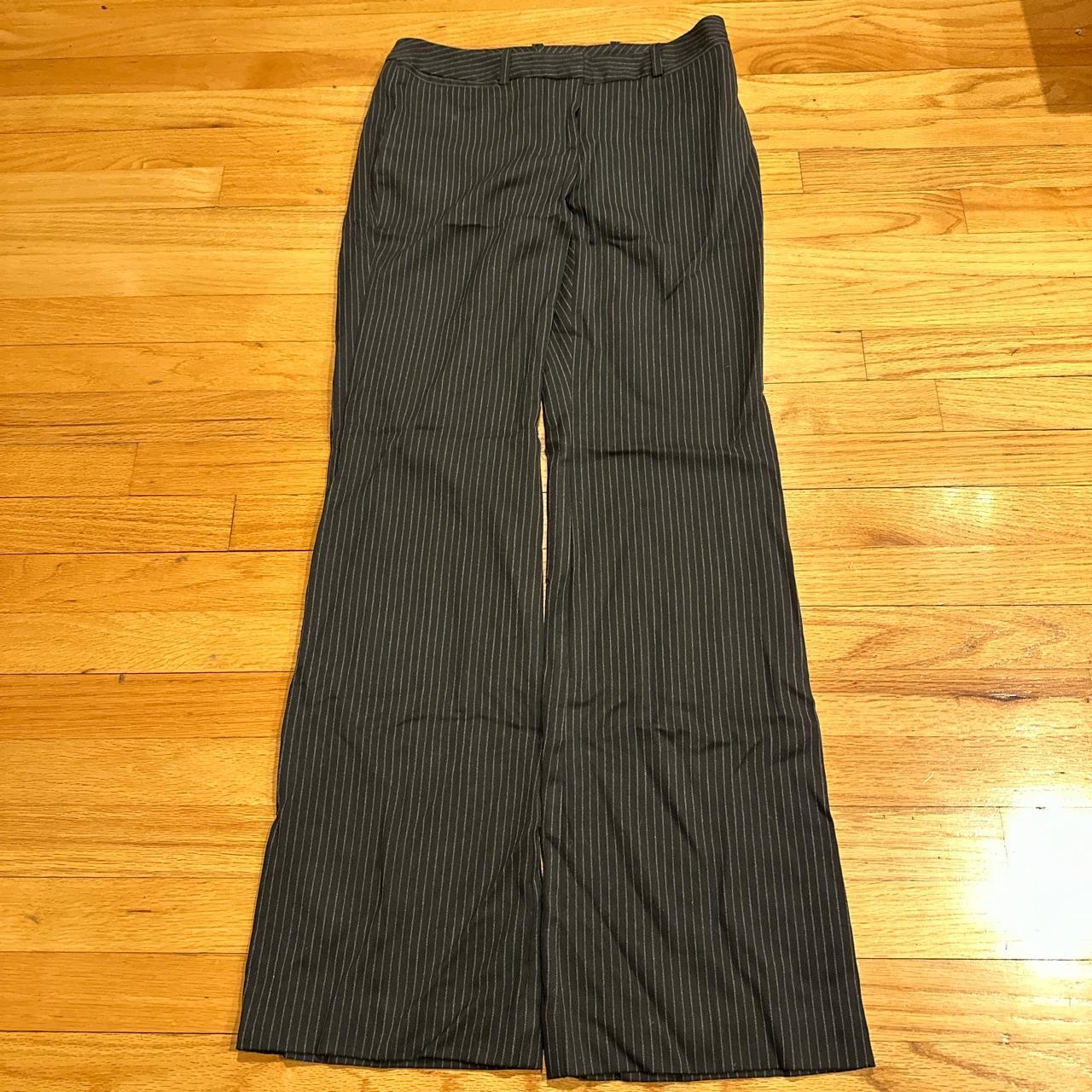 Worthington Women s Black And Grey Trousers Depop men-s-casual-formal-british-style-high-waist-slim-fit-office-pants