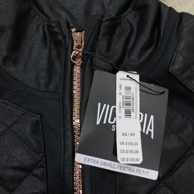 Victoria s Secret Sport Black Faux Leather Quilted Depop