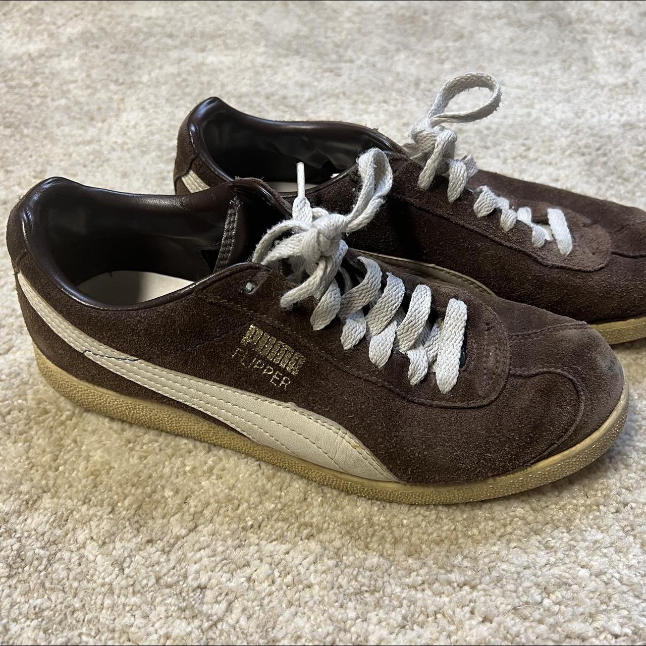 Retro brown Puma Flipper shoes Suede, Women’s size 5 - Depop