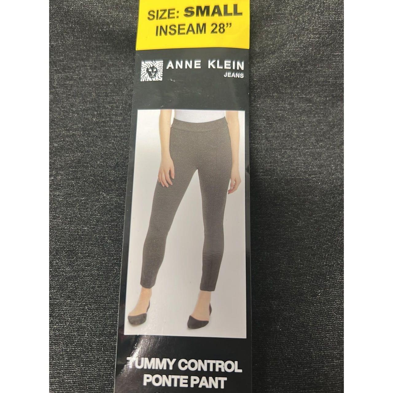 Anne Klein Women Size Small, Tummy Control Ponte Pants, Charcoal Gray