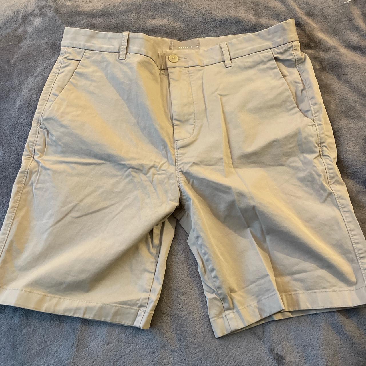 Everlane Men's Tan and Cream Shorts | Depop