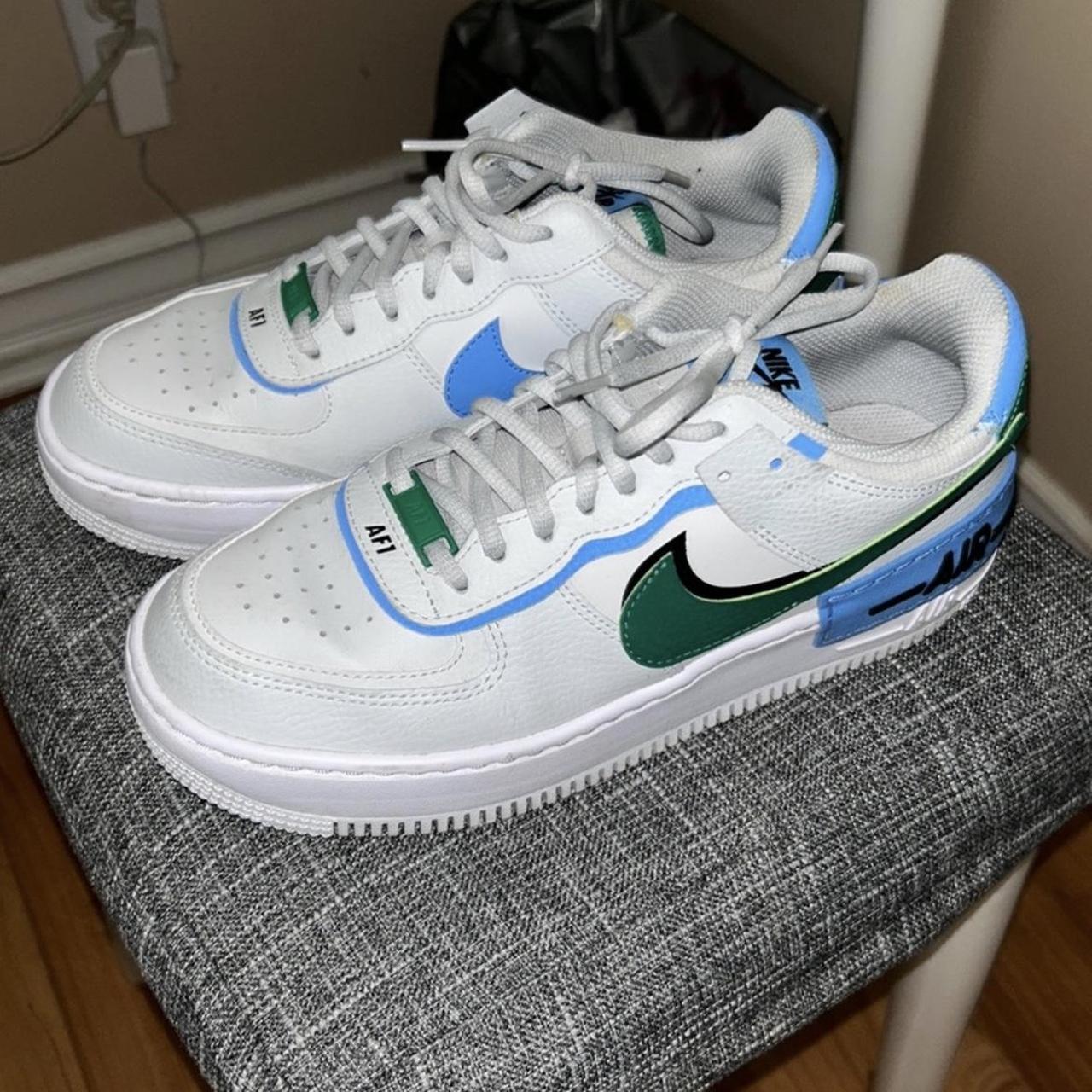 nike air green and blue