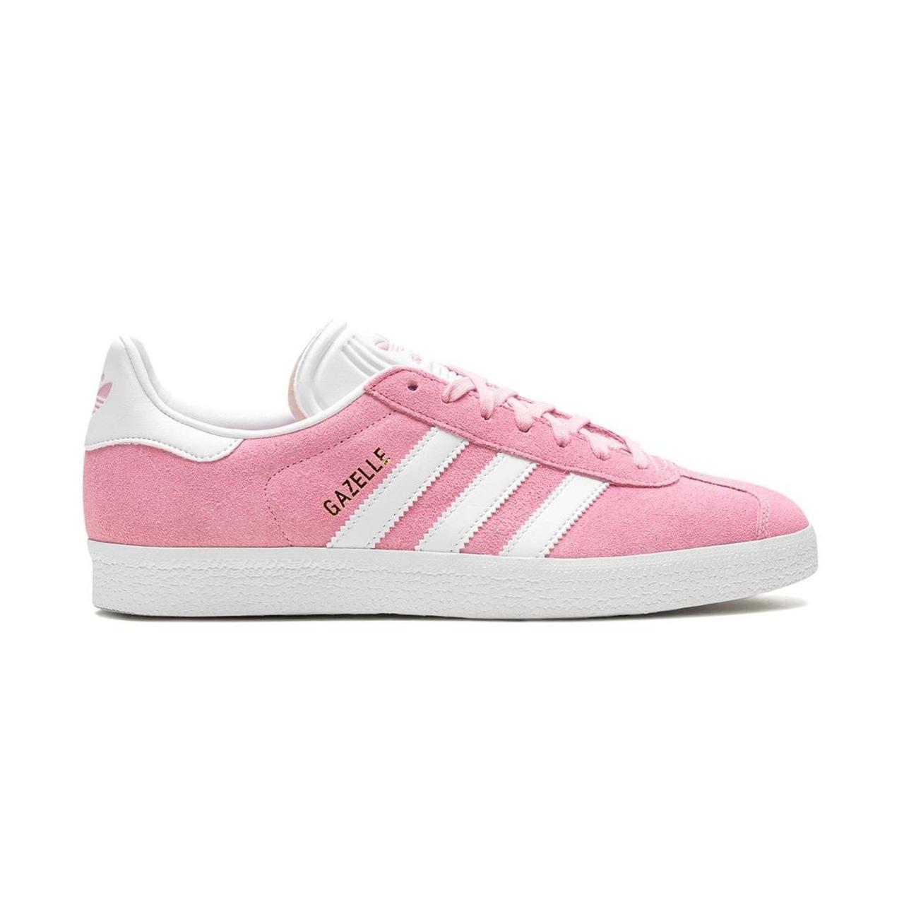 Adidas NWT Gazelle Pink White Sneakers in size 4.5. Depop